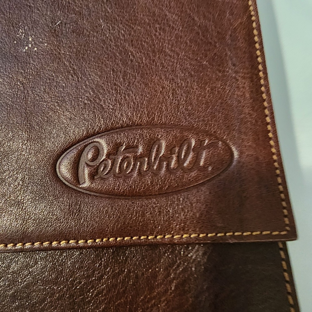 Peterbilt 579 Vintage Leather Document Portfolio‎ Holder Brown Case Office Work - Picture 3 of 10